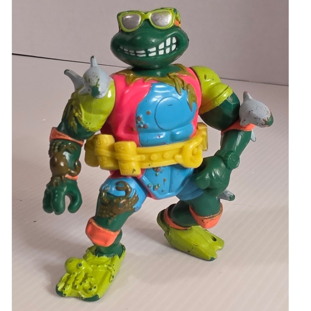 Playmates TMNT Action Figure‎ OS Multi Fair Scuba Divers Michelangelo 1990